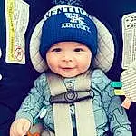Outerwear, Eyes, White, Smile, Cap, Sleeve, Baby & Toddler Clothing, Happy, Baseball Cap, Cool, Baby, Hat, Jacket, Toddler, Cloud, Electric Blue, Knit Cap, Child, Costume Hat, Person, Headwear