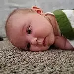 Baby, Child, Face, Skin, Head, Cheek, Nose, Lip, Toddler, Eyes, Mouth, Hand, Tummy Time