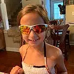 Glasses, Smile, Lip, Vision Care, Goggles, Sunglasses, Mouth, Eye Glass Accessory, Eyewear, Personal Protective Equipment, Leisure, Fun, Toddler, Happy, Selfie, Child, Blond, Tableware, Swimwear, Vacation, Person, Joy