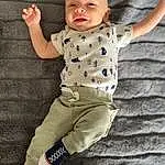 Face, Eyes, Baby & Toddler Clothing, Sleeve, Gesture, Happy, Flash Photography, Smile, Toddler, Collar, Baby, Pattern, Child, Fun, Sitting, Elbow, Portrait Photography, Waist, T-shirt, Sandal