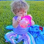 People In Nature, Plant, Water, Baby & Toddler Clothing, Happy, Sunlight, Grass, Toddler, Baby, Meadow, Leisure, Fun, Grassland, Child, Lawn, Electric Blue, Sitting, Recreation, Liquid Bubble, Person