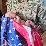 Camouflage, Military Camouflage, Textile, Sleeve, Flag Of The United States, Comfort, Military Uniform, Marines, Flag, Military Person, T-shirt, Flag Day (usa), Linens, Event, Pattern, Hat, Shorts, Carmine, Military Organization, Toddler, Person