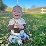 Smile, Sky, Plant, People In Nature, Leaf, Nature, Natural Environment, Happy, Dress, Sunlight, Flash Photography, Baby & Toddler Clothing, Baby, Grass, Toddler, Grassland, Morning, Summer, People, Landscape, Person, Joy
