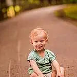 Smile, Photograph, People In Nature, Leaf, Flash Photography, Wood, Grass, Happy, Morning, Toddler, Summer, Asphalt, Baby & Toddler Clothing, Baby, Child, Fun, Road Surface, Leisure, Person, Joy