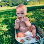 Skin, Hand, Plant, People In Nature, Water, Sky, Happy, Baby, Grass, Tree, Finger, Toddler, Summer, Flash Photography, Leisure, Baby & Toddler Clothing, Fun, Bathing, Child, Barefoot, Person