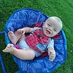 Smile, People In Nature, Plant, Baby, Baby & Toddler Clothing, Toddler, Happy, Grass, Recreation, Leisure, Fun, Meadow, Lawn, Child, Electric Blue, Grassland, Sitting, Baby Products, Play, Person, Joy