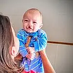 Nose, Skin, Smile, Hand, Shoulder, Eyebrow, Mouth, Neck, Baby & Toddler Clothing, Sleeve, Happy, Iris, Gesture, Dress, Finger, Toddler, Baby, Thumb, Nail, Electric Blue, Person