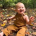 Smile, People In Nature, Leaf, Plant, Baby & Toddler Clothing, Wood, Finger, Grass, Toddler, Happy, Adaptation, Baby Laughing, Sitting, Baby, Child, Fun, Deciduous, Soil, Play, Autumn, Person