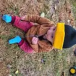 People In Nature, Grass, Adaptation, Tree, Leisure, Fun, Child, Toddler, Hat, Recreation, Sun Hat, Play, Soil, Wood, Fashion Accessory, Winter, Personal Protective Equipment, Baby, Grassland, Person, Headwear