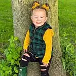 Face, Head, Smile, Eyes, Plant, People In Nature, Leaf, Nature, Botany, Sleeve, Baby & Toddler Clothing, Tree, Flash Photography, Happy, Grass, Toddler, Wood, Personal Protective Equipment, Fun, Child, Person, Joy