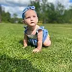 Child, People In Nature, Grass, Photograph, Toddler, Skin, Lawn, Meadow, Grassland, Summer, Baby, Plant, Photography, Happy, Fun, Headgear, Smile, Sitting, Vacation, Person
