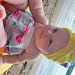 Nose, Skin, Hand, Arm, Photograph, Facial Expression, Mouth, Water, Muscle, Happy, Yellow, Gesture, Pink, Finger, Toddler, Baby & Toddler Clothing, Leisure, Baby, Red, Summer, Person, Headwear
