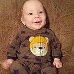 Child, Toddler, Nose, Yellow, Baby, Cheek, Baby & Toddler Clothing, Toy, Sleeve, Smile, Stuffed Toy, Person