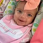 Face, Cheek, Skin, Lip, Chin, Smile, Eyebrow, Eyes, Facial Expression, Sleeve, Pink, Iris, Baby, Comfort, Baby Carriage, Toddler, Happy, Magenta, Cap, Baby Products, Person, Headwear