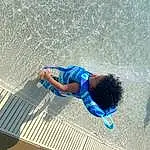 Water, Azure, Thigh, Toddler, Leisure, Electric Blue, Beach, Human Leg, Fun, Wood, Shadow, Foot, Pattern, Barefoot, Wind Wave, Concrete, Ocean, Person