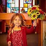 Window, Child, Child Model, Stained Glass, Event, Photography, Glass, Floral Design, Tradition, Flower, Person, Joy