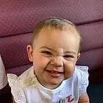 Forehead, Nose, Face, Hair, Cheek, Skin, Head, Lip, Smile, Chin, Eyebrow, Eyes, Mouth, Human Body, Ear, Jaw, Sleeve, Baby & Toddler Clothing, Iris, Happy, Person, Joy