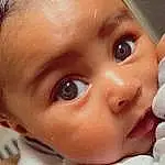 Forehead, Nose, Cheek, Skin, Lip, Chin, Smile, Eyebrow, Eyelash, Mouth, Human Body, Jaw, Ear, Iris, Happy, Black Hair, Window, Toddler, Close-up, Baby, Person