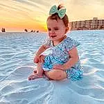Sky, Cloud, Azure, People In Nature, Flash Photography, Happy, Sunlight, Body Of Water, Baby & Toddler Clothing, Leisure, Morning, Beach, Toddler, Fun, Horizon, Summer, Landscape, Sand, Hat, Electric Blue, Person, Joy
