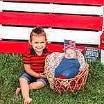 Smile, Plant, Standing, Shorts, Happy, People In Nature, Red, Grass, Fun, Leisure, Toddler, Baby & Toddler Clothing, Child, T-shirt, Event, Sitting, House, Play, Pattern, Yard, Person, Joy