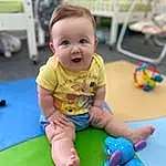 Joint, Skin, Smile, Baby Playing With Toys, Standing, Baby & Toddler Clothing, Happy, Fun, Toddler, Baby, Child, Play, Shorts, Sitting, Electric Blue, Leisure, Room, Toy, Person