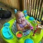 Green, Smile, Baby Playing With Toys, Baby & Toddler Clothing, Baby, Happy, Toddler, Riding Toy, Toy, Leisure, Child, Fun, Baby Products, Recreation, Baby Toys, Sitting, Play, Toy Vehicle, Person