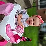 Baby & Toddler Clothing, Plant, Pink, Baby, Happy, Toddler, Hat, Grass, Child, Recreation, Fun, Smile, Event, Window, Toy, Magenta, Baby Products, Leisure, Play, Sandal, Person
