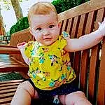 Child, Toddler, Skin, Baby, Yellow, Beauty, Baby & Toddler Clothing, Sitting, Summer, Vacation, Pattern, Baby Products, Person