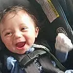 Nose, Cheek, Smile, Eyes, Seat Belt, Comfort, Flash Photography, Baby Carriage, Vroom Vroom, Happy, Toddler, Car Seat, Baby, Baby In Car Seat, Auto Part, Plant, Child, Vehicle Door, Baby Products, Tree, Person
