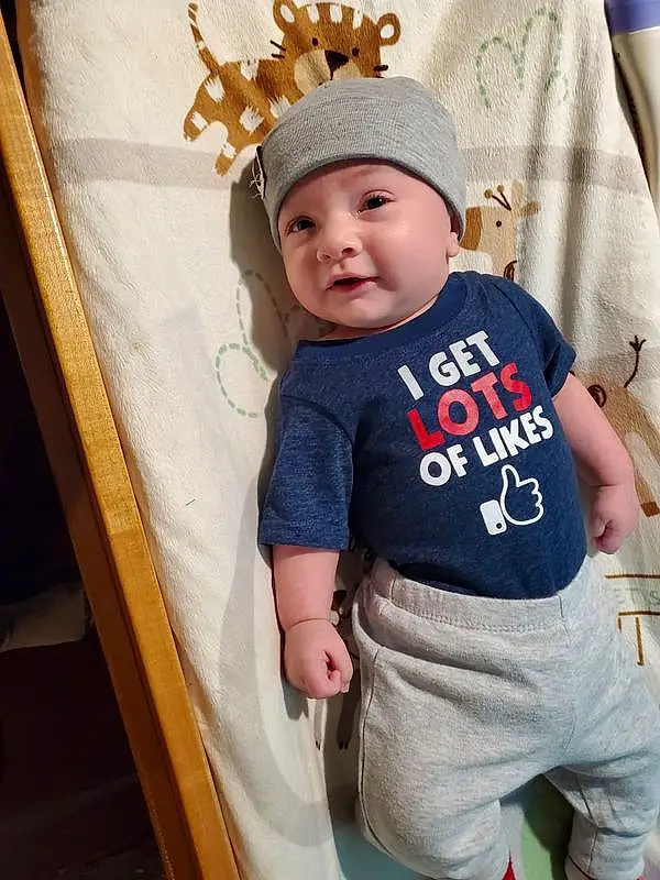 Child, Baby, Toddler, Cool, T-shirt, Nap, Smile, Sleep, Person, Headwear