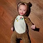 Eyes, Skin, Wood, Textile, Baby & Toddler Clothing, Hardwood, Costume Accessory, Hair Accessory, Furry friends, Toddler, Wood Flooring, Costume, Fawn, Laminate Flooring, Stuffed Toy, Wood Stain, Hime Cut, Baby, Person