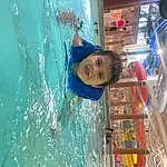 Water, Smile, World, Swimming Pool, Leisure, Recreation, Toddler, Fun, Child, Electric Blue, Bathing, Swimmer, Ladder, Leisure Centre, Hat, Waterpark, Cap, Amusement Park, Vacation, Play, Person