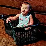 Hair, Baby, Toddler, Basket, Baby & Toddler Clothing, Storage Basket, Child, Happy, Fun, Wicker, Baby Products, Laundry Basket, Leisure, Sitting, Pattern, Home Accessories, Baby Safety, Play, Chair, Person