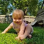 Glasses, Plant, Smile, People In Nature, Tree, Happy, Grass, Leisure, Summer, Baby Laughing, Toddler, Wood, Sky, Fun, Recreation, Child, Garden, Play, Sitting, Barechested, Person, Joy