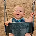 Face, Skin, Head, Chin, Smile, Hand, Hairstyle, Photograph, Eyes, Facial Expression, Happy, Swing, Standing, Grass, Leisure, Fun, Finger, Baby, Public Space, Person
