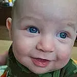 Forehead, Nose, Cheek, Skin, Lip, Chin, Eyebrow, Eyelash, Mouth, Plant, Iris, Ear, Baby, Smile, Toddler, Grass, Fun, Baby & Toddler Clothing, Beauty, Child, Person