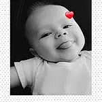 Nose, Face, Cheek, Head, Lip, Chin, Eyebrow, Eyes, Mouth, Smile, Neck, Jaw, Baby & Toddler Clothing, Sleeve, Happy, Iris, Eyelash, Baby, Toddler, Font, Person