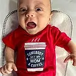 Cheek, Skin, Lip, Outerwear, Mouth, White, Baby & Toddler Clothing, Neck, Human Body, Sleeve, Happy, Baby, Pink, Comfort, Cool, Toddler, T-shirt, Eyelash, Child, Person
