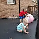 Child, Toddler, Trampolining--equipment And Supplies, Trampoline, Leg, Sitting, Play
