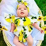 Child, People In Nature, Yellow, Baby, Toddler, Baby & Toddler Clothing, Spring, Baby Products, Photography, Plant, Happy, Person, Headwear