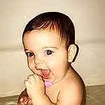 Child, Face, Skin, Cheek, Bathing, Toddler, Chin, Nose, Baby, Neck, Mouth, Hand, Finger, Smile, Thumb, Person