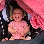 Child, Pink, Skin, Baby, Baby Products, Toddler, Baby Carriage, Car Seat, Smile, Person