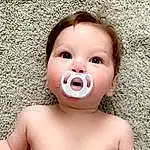 Face, Nose, Cheek, Skin, Head, Lip, Eyes, Eyebrow, Mouth, Eyelash, Neck, Jaw, Flash Photography, Ear, Happy, Iris, Gesture, Baby, Toddler, Baby & Toddler Clothing, Person