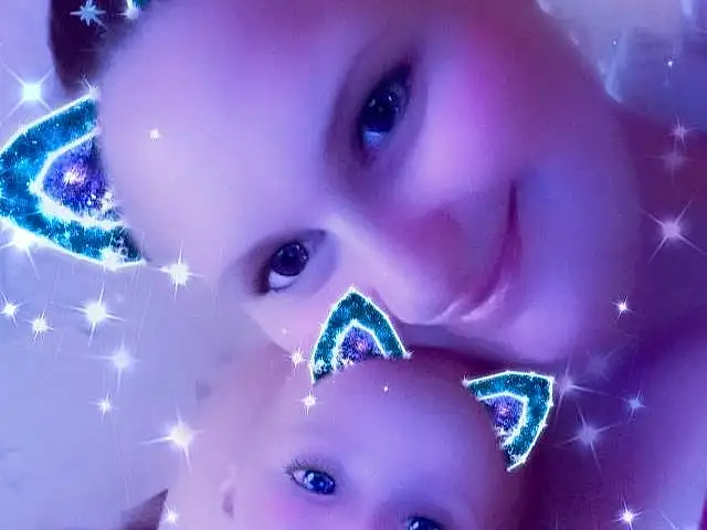 Purple, Eyelash, Human Body, Iris, Happy, Pink, Violet, Ornament, Christmas Ornament, Electric Blue, Beauty, Space, Close-up, Flash Photography, Toddler, Event, Circle, Fun, Child, Person, Joy