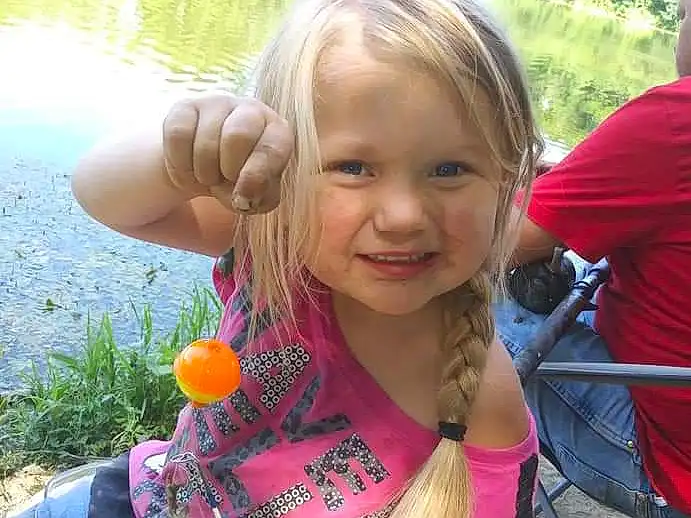 Water, Smile, Plant, Grass, Lake, Tree, Adaptation, Recreation, Terrestrial Plant, Summer, People In Nature, Toddler, Fish, Leisure, Child, Happy, Fun, Recreational Fishing, Fishing Rod, Fisherman, Person, Joy