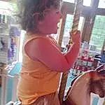 Joint, Horse, Working Animal, Fun, Leisure, Carousel, Thigh, Toddler, Horse Tack, Recreation, Event, Human Leg, Horse Supplies, Child, Bridle, Nonbuilding Structure, Vacation, Amusement Ride, Saddle, Rein, Person