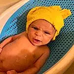Baby Bathing, Cap, Baby, Toddler, Leisure, Fun, Bathing, Comfort, Child, Chest, Baby Products, Thumb, Towel, Bathtub, Vacation, Play, Beanie, Circle, Knit Cap, Person, Headwear