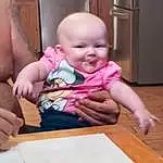 Cheek, Hand, Gesture, Baby, Finger, Comfort, Wood, Thumb, Baby & Toddler Clothing, Toddler, Smile, Child, Table, Hardwood, Nail, Happy, Room, Sitting, Fun, Person