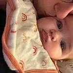 Forehead, Face, Nose, Cheek, Skin, Head, Lip, Chin, Hand, Mouth, Eyebrow, Eyes, Facial Expression, Human Body, Neck, Iris, Sleeve, Baby, Baby & Toddler Clothing, Ear, Person