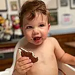 Cheek, Mouth, Food, Food Craving, Finger, Toddler, Baby, Fun, Happy, Child, Sweetness, Bathing, Chest, Dessert, Eating, Sitting, Flesh, Finger Food, Vacation, Comfort Food, Person